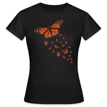 Monarque Maman Papillon Amoureux de l’asclépiade Monarque - T-shirt Femme - noir - Devant - AI Model Female 172 dark (172cm)