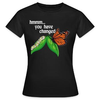 Papillon monarque propriétaire Plants d’asclépiade - T-shirt Femme - noir - Devant - AI Model Female 172 dark (172cm)
