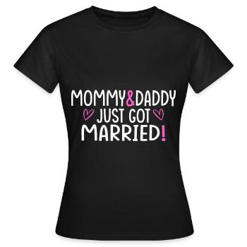 Je viens de me marier - T-shirt Femme - noir - Devant - AI Model Female 172 dark (172cm)