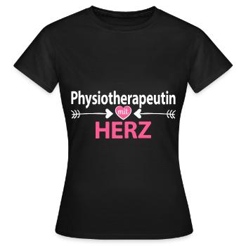 Physiotherapeutin Dankeschön Geschenkidee Abschied - Frauen T-Shirt - Schwarz - Vorne - AI Model Female 172 dark (172cm)