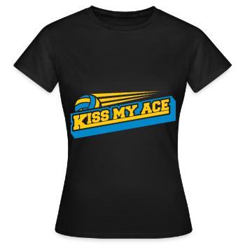 Volleyball Beach Volleyball - Women's T-Shirt - black - Front - AI Model Female 172 dark (172cm)