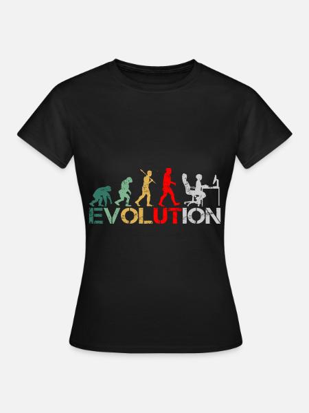 Computer Nerd Programmierer Evolution witzige - Frauen T-Shirt - Schwarz