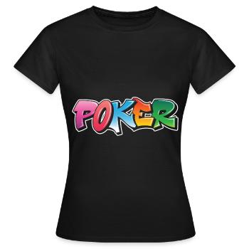 Poker Pokerspieler Texas Holdem - Frauen T-Shirt - Schwarz - Vorne - AI Model Female 172 dark (172cm)