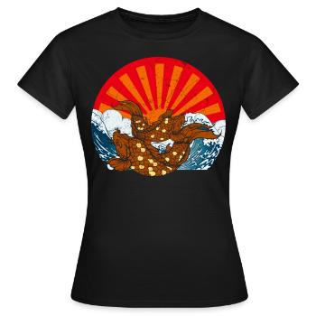 Japanische Kunst - Frauen T-Shirt - Schwarz - Vorne - AI Model Female 172 dark (172cm)