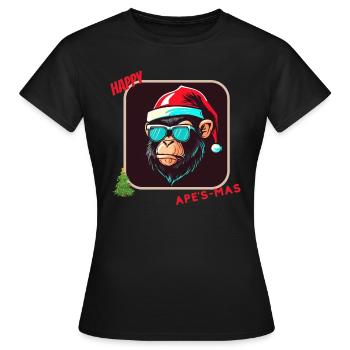 happy ape's mas - T-shirt Femme - noir - Devant - AI Model Female 172 dark (172cm)