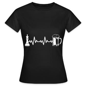 Échec d’échecs - T-shirt Femme - noir - Devant - AI Model Female 172 dark (172cm)