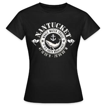 Nantucket whale watch cruise - T-shirt Femme - noir - Devant - AI Model Female 172 dark (172cm)