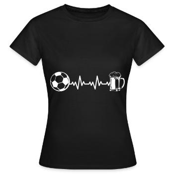 Football de football - T-shirt Femme - noir - Devant - AI Model Female 172 dark (172cm)