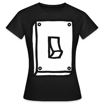 Light Switch - Light - Sketch - Women's T-Shirt - black - Front - AI Model Female 172 dark (172cm)