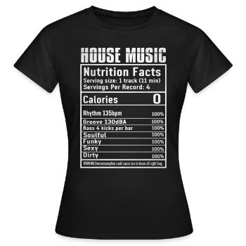 Musique house - T-shirt Femme - noir - Devant - AI Model Female 172 dark (172cm)