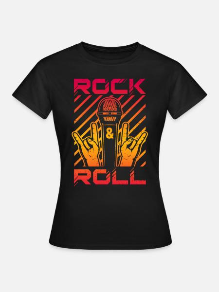 Rock & Roll - Frauen T-Shirt - Schwarz