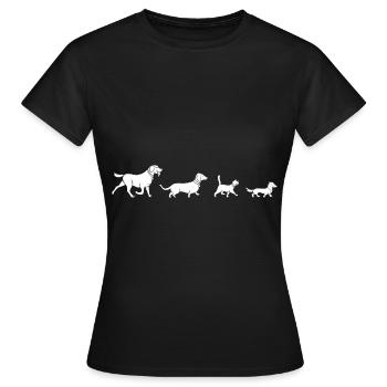 Blaireau viennois Teckel à poils rugueux - T-shirt Femme - noir - Devant - AI Model Female 172 dark (172cm)