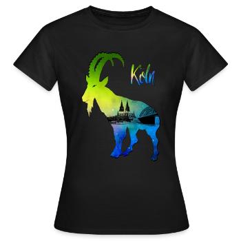 Kölner Dom Geißbock Hennes - T-shirt Femme - noir - Devant - AI Model Female 172 dark (172cm)
