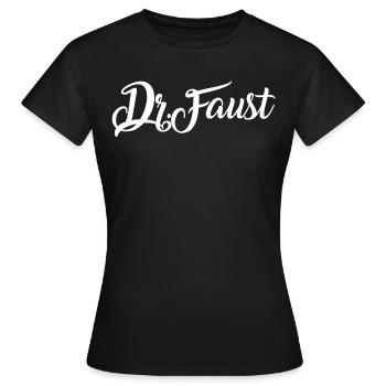 Dr. Typographie Faust - T-shirt Femme - noir - Devant - AI Model Female 172 dark (172cm)