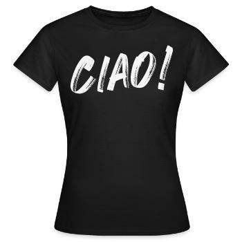 ciao - Frauen T-Shirt - Schwarz - Vorne - AI Model Female 172 dark (172cm)