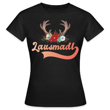 Madl Dirndl Tracht Lausmadl - Frauen T-Shirt - Schwarz - Vorne - AI Model Female 172 dark (172cm)