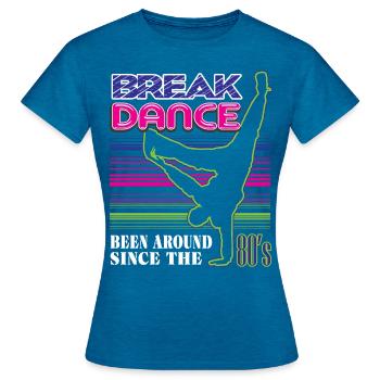 Breakdance - Frauen T-Shirt - Antikblaues Saphir meliert - Vorne - AI Model Female 172 dark (172cm)