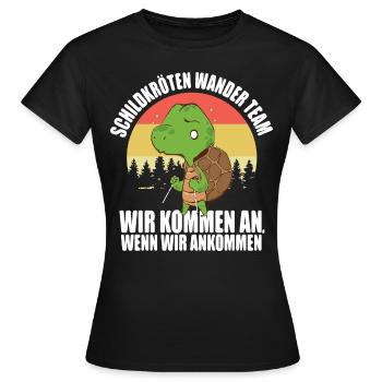 Schildkröten Wander Team - Frauen T-Shirt - Schwarz - Vorne - AI Model Female 172 dark (172cm)