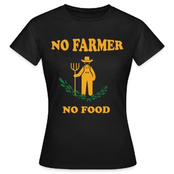 Bauer - Landwirt - Farmer - Frauen T-Shirt - Schwarz - Vorne - AI Model Female 172 dark (172cm)