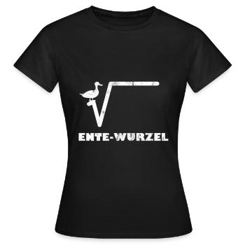 Ente-Wurzel - Frauen T-Shirt - Schwarz - Vorne - AI Model Female 172 dark (172cm)