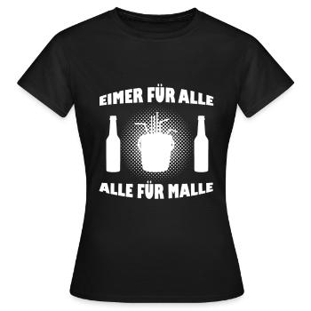Cadeau de sangria de fête de bière Malle Mallorca - T-shirt Femme - noir - Devant - AI Model Female 172 dark (172cm)