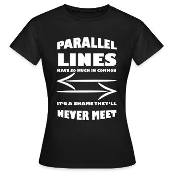 Mathematisch Mathe Mathelehrer Mathematiker - Frauen T-Shirt - Schwarz - Vorne - AI Model Female 172 dark (172cm)