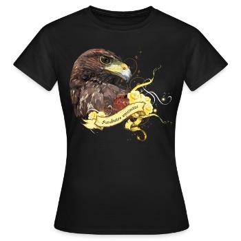 harris hawk - Women's T-Shirt - black - Front - AI Model Female 172 dark (172cm)