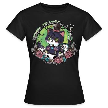 Das Erwachen von Catleman Jack - Frauen T-Shirt - Schwarz - Vorne - AI Model Female 172 dark (172cm)