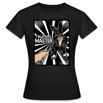 EROTIC GIRL SEXY SOUMISSION BONDAGE MASTER - T-shirt Femme - noir - Devant - AI Model Female 172 dark (172cm)