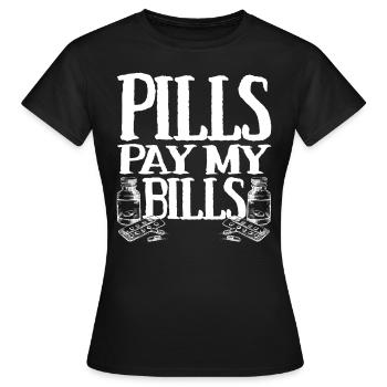 pilules payer mes factures pilules pharmacien dire - T-shirt Femme - noir - Devant - AI Model Female 172 dark (172cm)