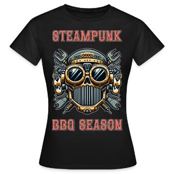 Steampunk BBQ Season 4 - Women's T-Shirt - black - Front - AI Model Female 172 dark (172cm)