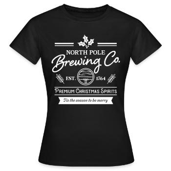 North Pole Brewing Co. - Women's T-Shirt - black - Front - AI Model Female 172 dark (172cm)