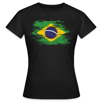Brasilien used - Frauen T-Shirt - Schwarz - Vorne - AI Model Female 172 dark (172cm)