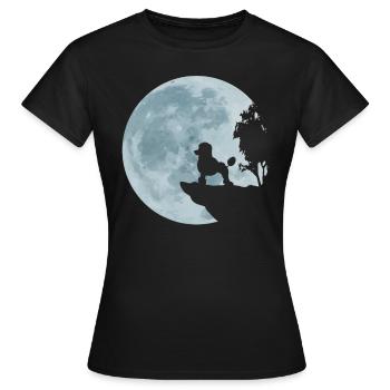 Caniche Royal Caniche Caniche Miniature Lune Chien Cadeau - T-shirt Femme - noir - Devant - AI Model Female 172 dark (172cm)