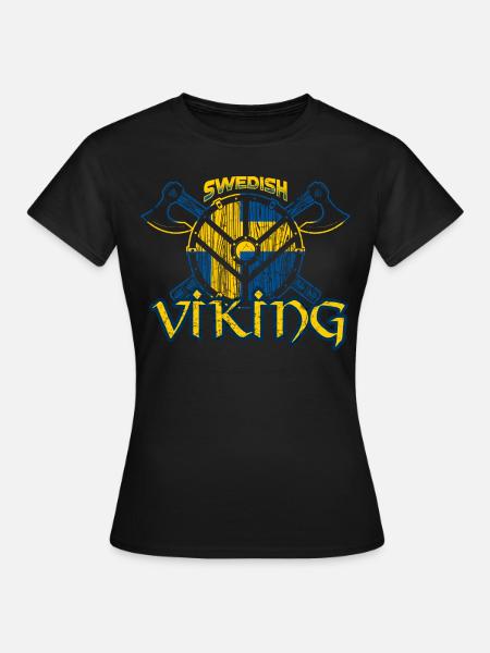 Schwedischer Wikinger - Frauen T-Shirt - Schwarz