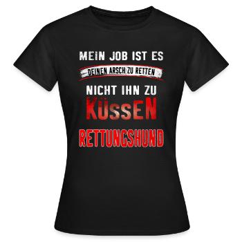 Conception de chiens de sauvetage - T-shirt Femme - noir - Devant - AI Model Female 172 dark (172cm)