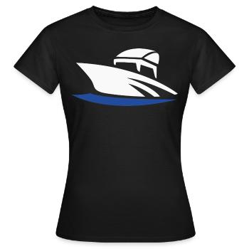 Bateau à moteur - T-shirt Femme - noir - Devant - AI Model Female 172 dark (172cm)