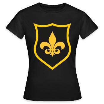 Fleur de Lys - T-shirt Femme - noir - Devant - AI Model Female 172 dark (172cm)