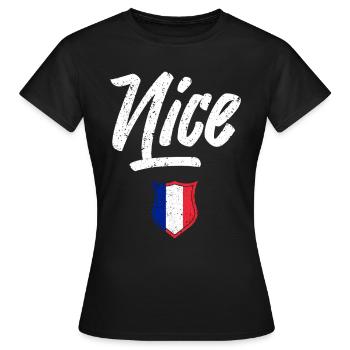 Nice - Women's T-Shirt - black - Front - AI Model Female 172 dark (172cm)