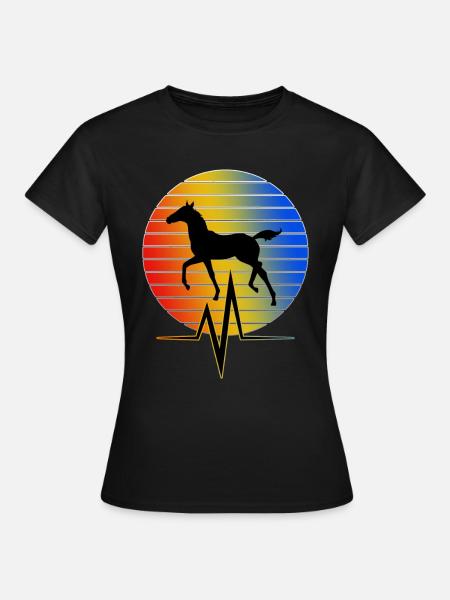 Cheval - EKG - T-shirt Femme - noir