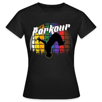 free running - Women's T-Shirt - black - Front - AI Model Female 172 dark (172cm)