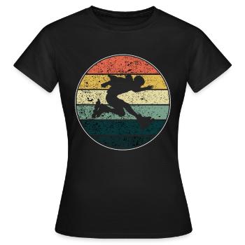 Rollerblades rollers - T-shirt Femme - noir - Devant - AI Model Female 172 dark (172cm)