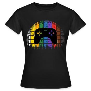Console - T-shirt Femme - noir - Devant - AI Model Female 172 dark (172cm)