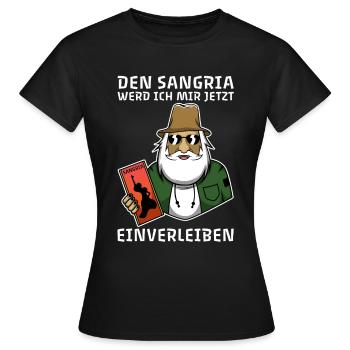 Penny Kapitän Meme – Sangria einverleiben - Frauen T-Shirt - Schwarz - Vorne - AI Model Female 172 dark (172cm)