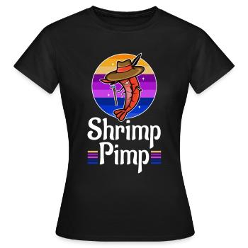 Shrimp Pimp - Frauen T-Shirt - Schwarz - Vorne - AI Model Female 172 dark (172cm)