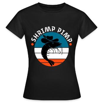Shrimp Pimp - Frauen T-Shirt - Schwarz - Vorne - AI Model Female 172 dark (172cm)