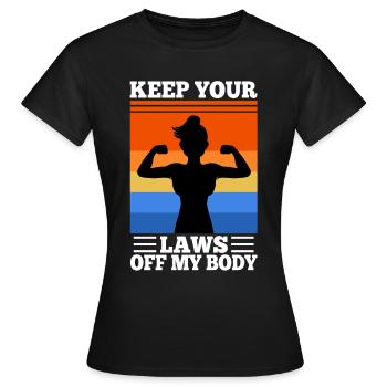 Gardez vos lois hors de mon corps - T-shirt Femme - noir - Devant - AI Model Female 172 dark (172cm)