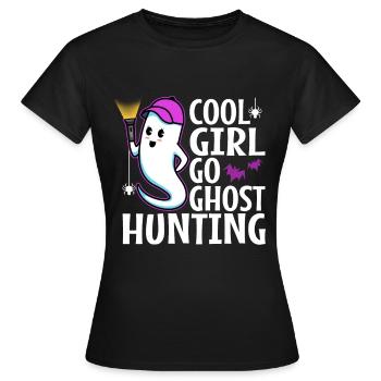 Cool girls go ghost hunting - Frauen T-Shirt - Schwarz - Vorne - AI Model Female 172 dark (172cm)