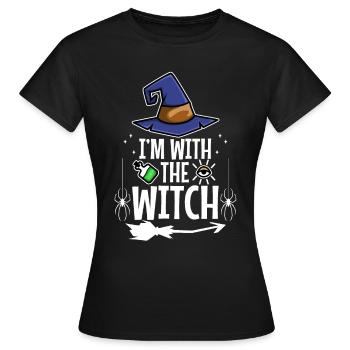 Je suis avec la sorcière - T-shirt Femme - noir - Devant - AI Model Female 172 dark (172cm)