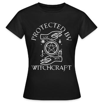 Protégé par la sorcellerie - T-shirt Femme - noir - Devant - AI Model Female 172 dark (172cm)